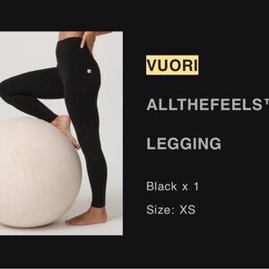 Vuori AllTheFeels Leggings XS Black